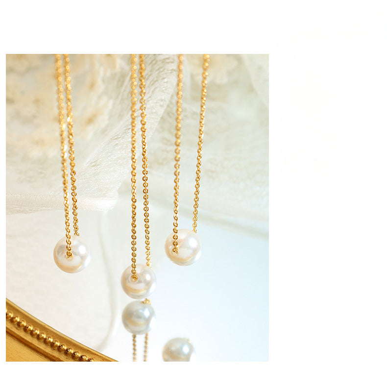 Single Pearl Pendant Necklace