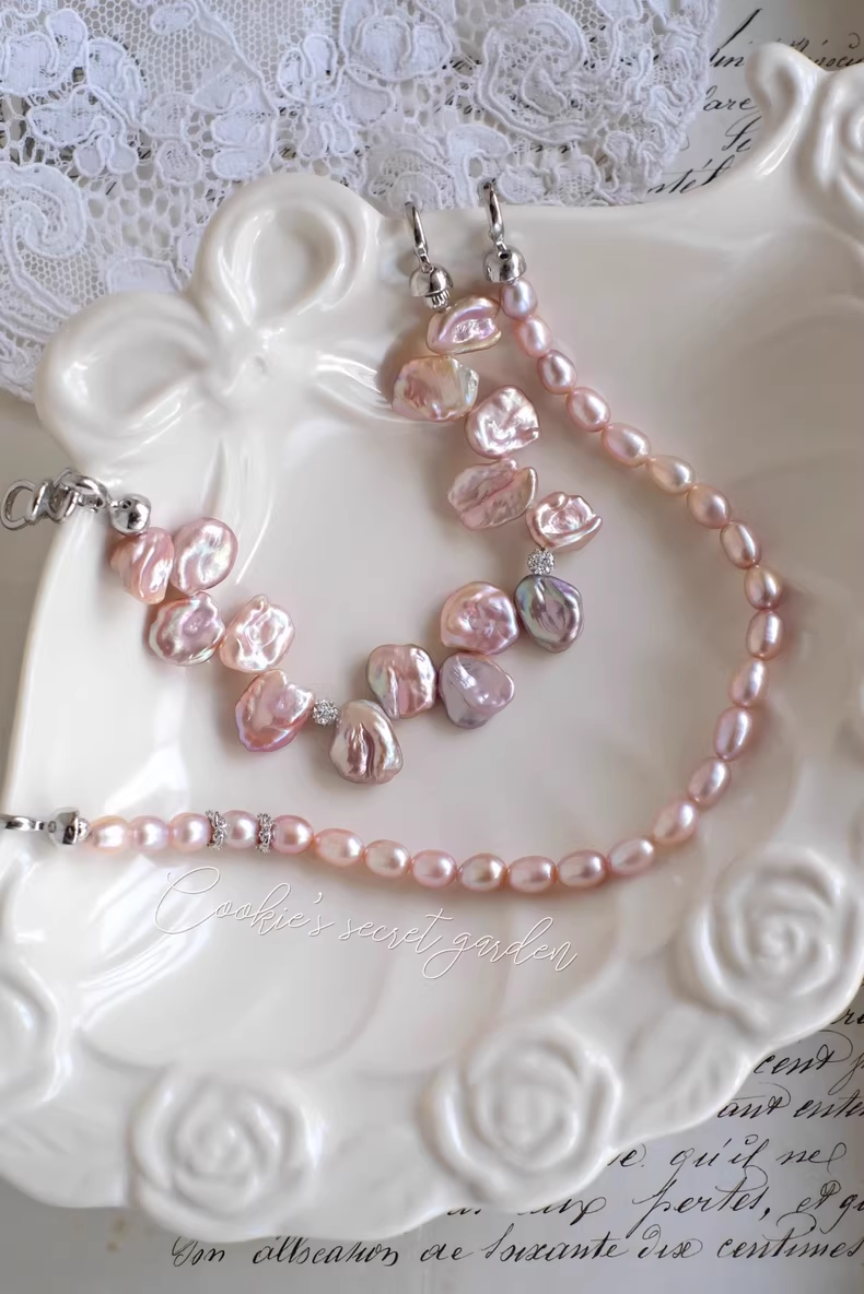 【Monet Garden Collection】 Handmade Multi Wear Ways Baroque Pearl Necklace