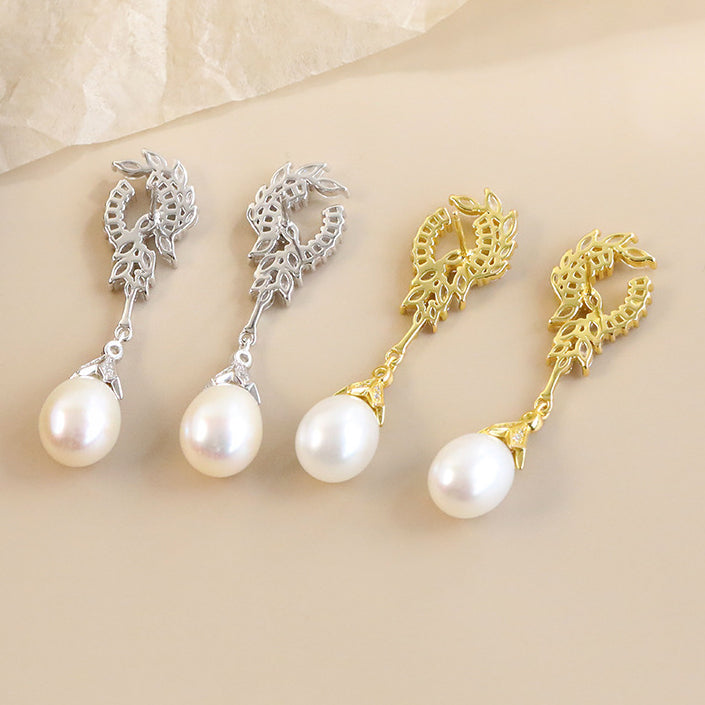 Luxury Princess Teardrop Pearl Dangle Earrings