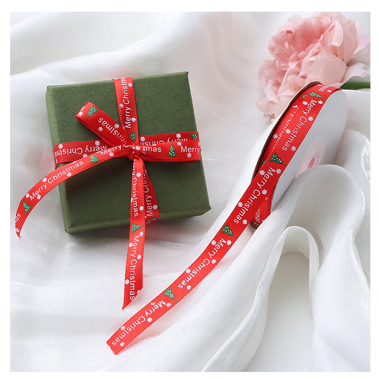 Christmas Retro Green Small Gift Jewelry Box with Ribbon