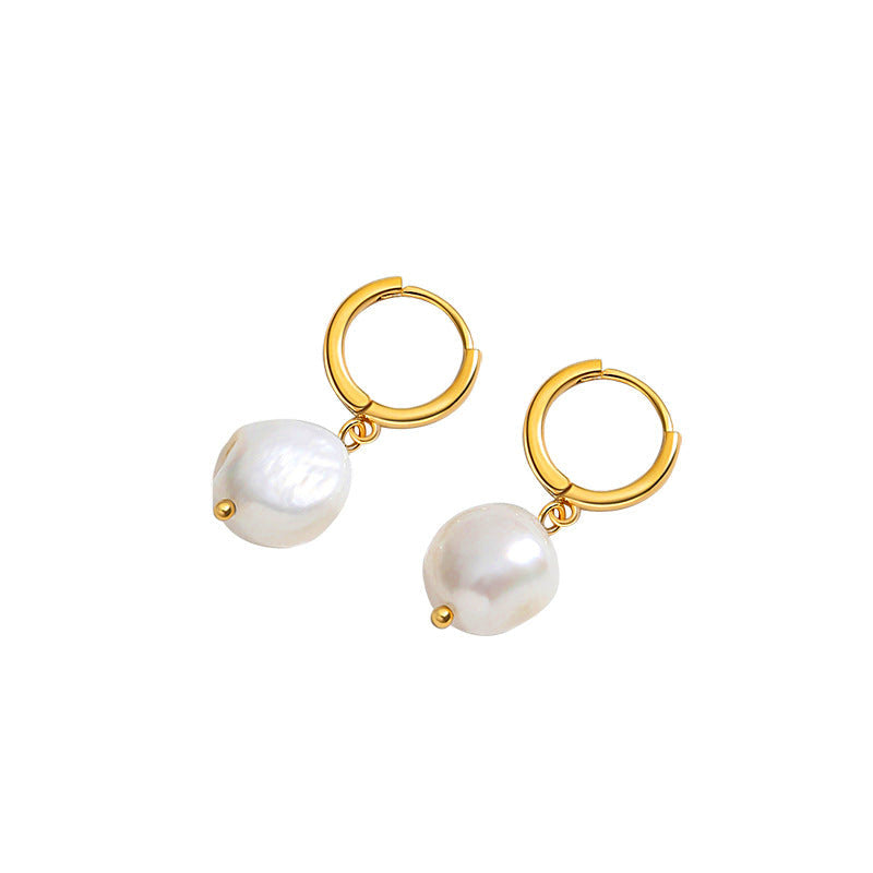 Irregular Pearl Drop Earrings