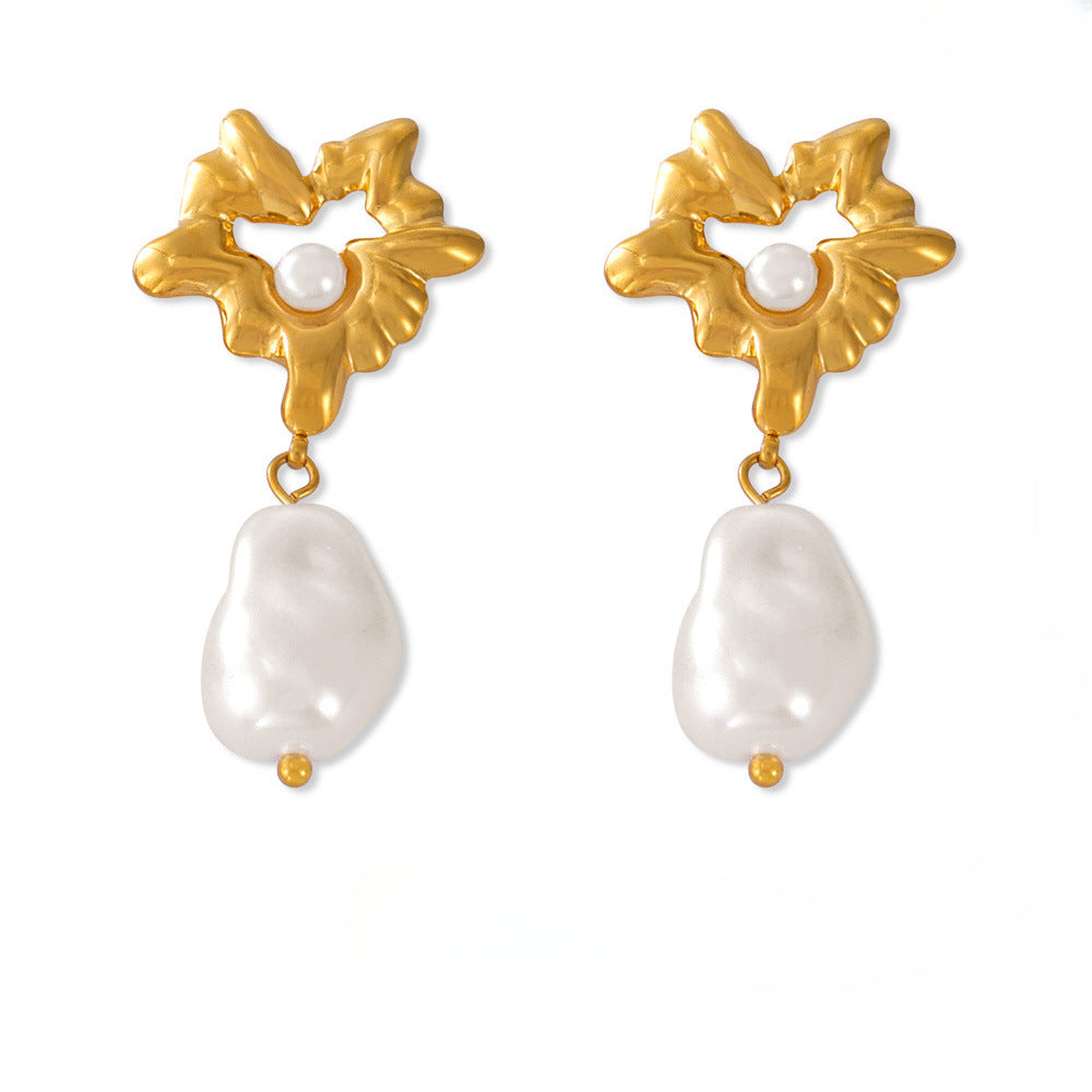 Ball Jewelry Baroque Pearl Earrings