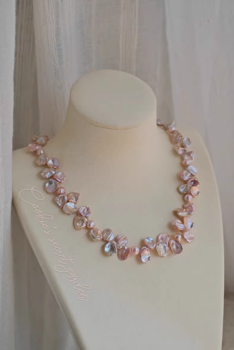 【Monet Garden Collection】 Handmade Dream Song Baroque Pearl Necklace