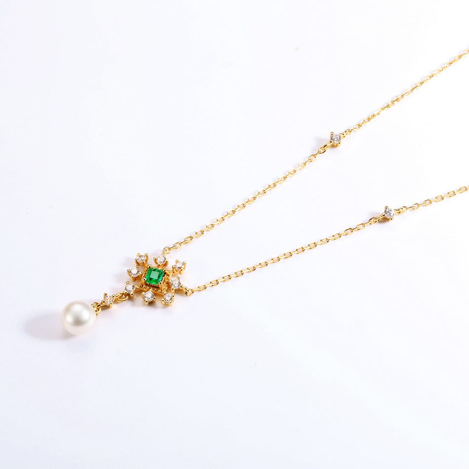 Natural Emerald Pendant Necklace