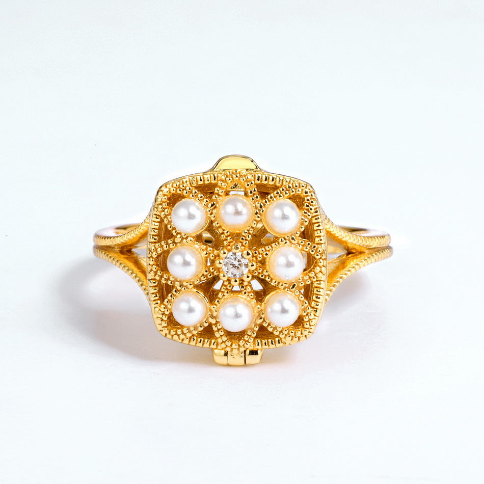 Box Pearl Ring Cage