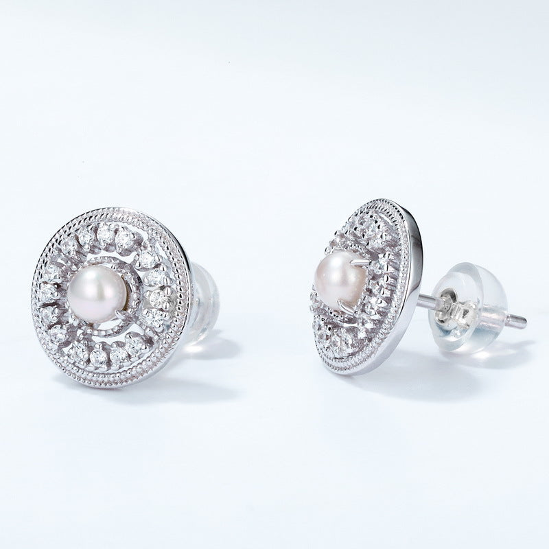 Dainty Hollow Freshwater Pearl Earring