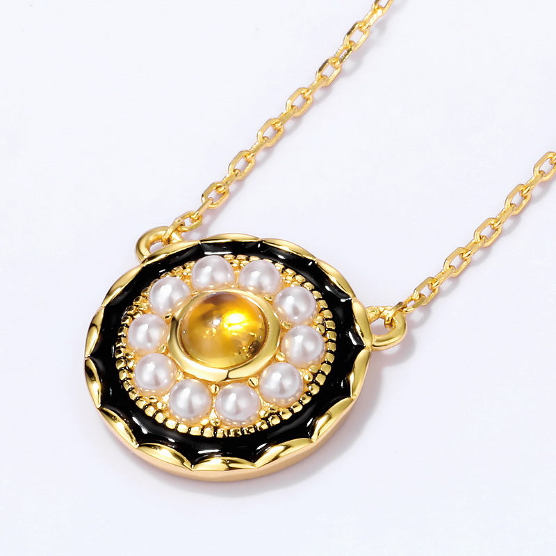 Ethnic Style Pearl Pendant Necklace