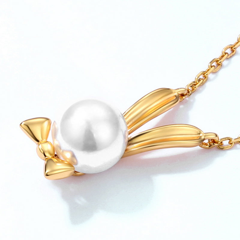 7mm Pearl Rabbit Necklace