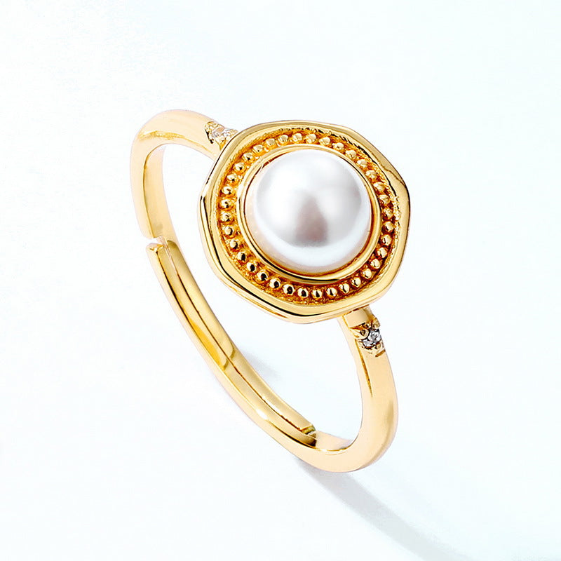 Vintage Single Pearl Ring