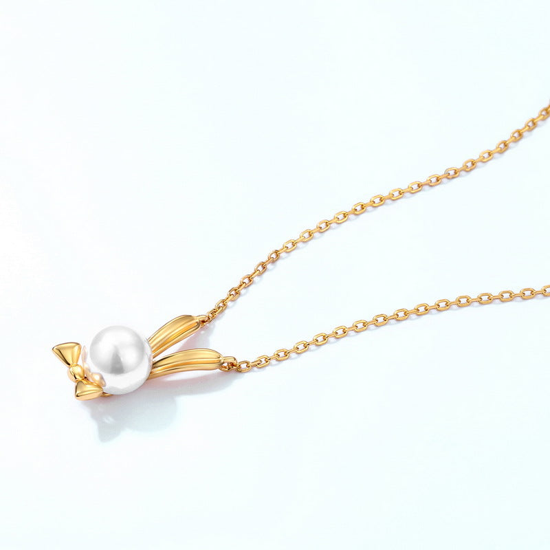 7mm Pearl Rabbit Necklace