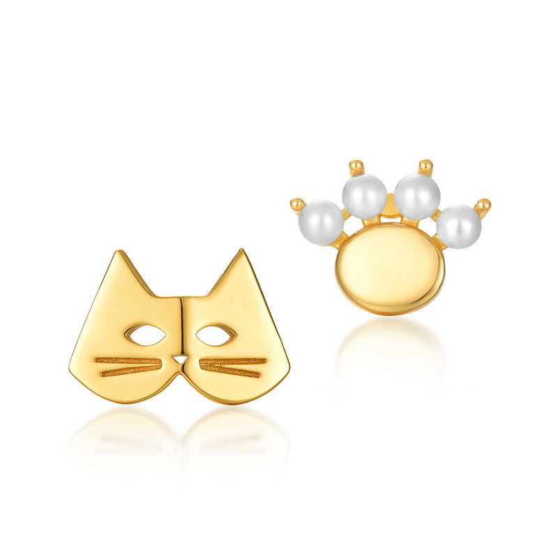 Asymmetrical Cute Cat Paw Earring