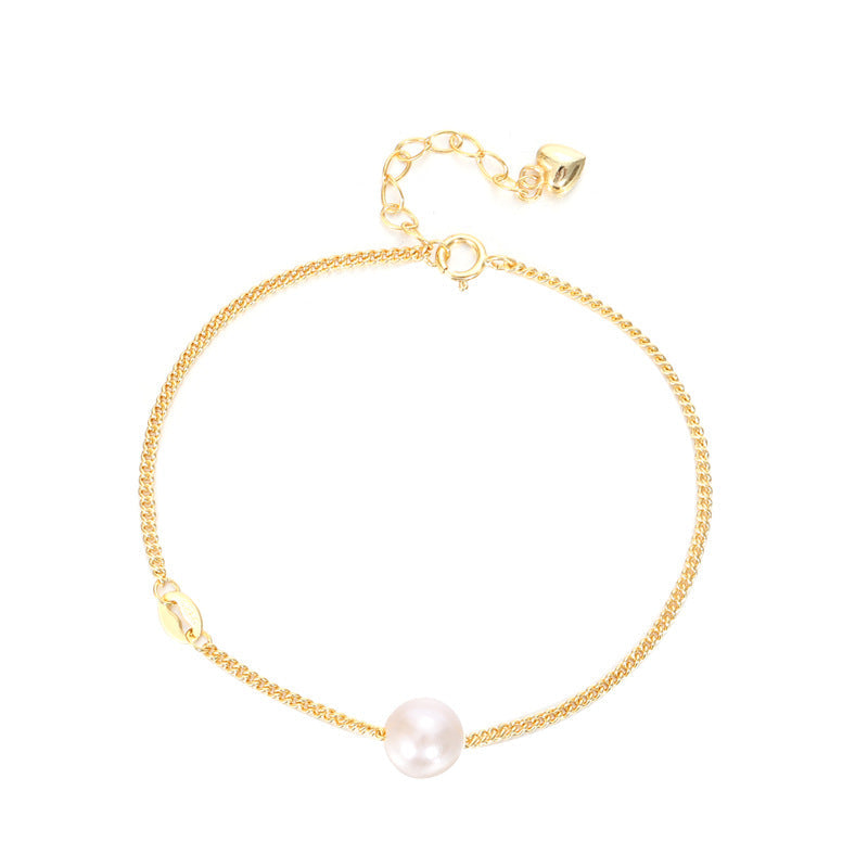 Delicate Single Pearl Bracelet
