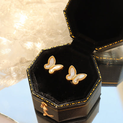 Mother of Pearl Butterfly Necklace and Earring Set