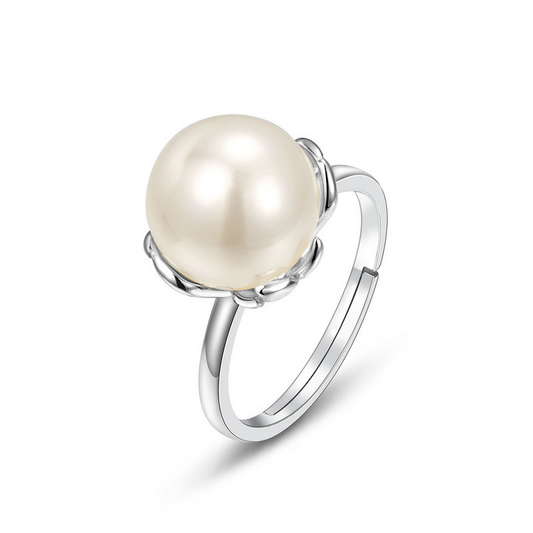 10mm Round Big Pearl Ring