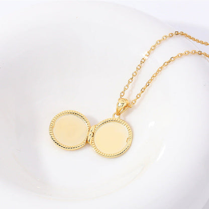 Gold Photo Frame Pendant Necklace