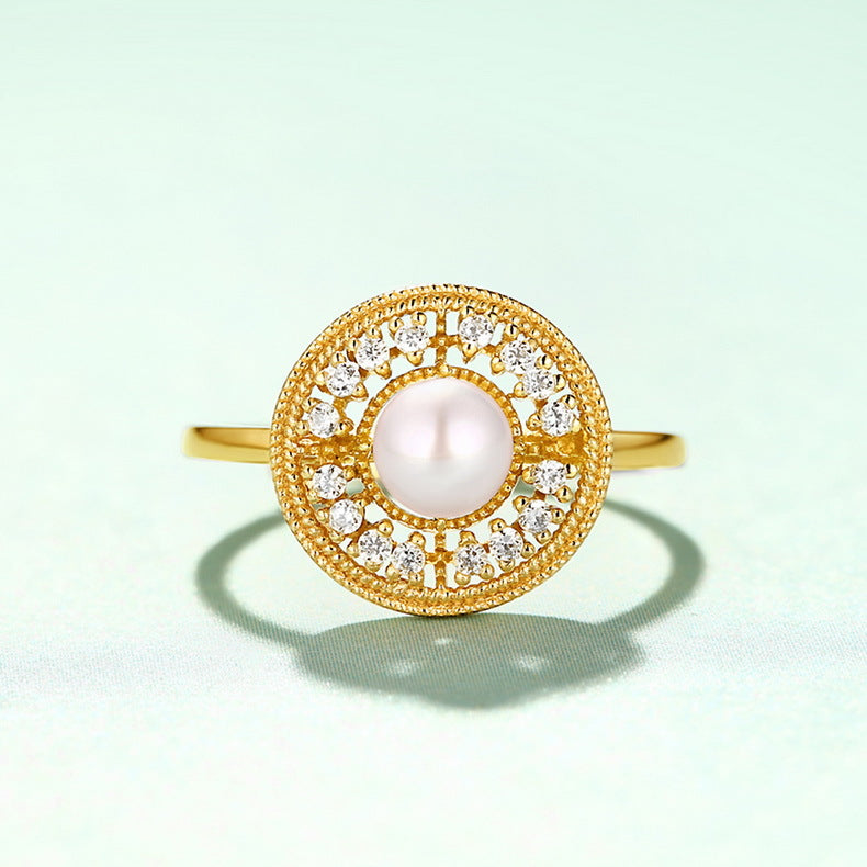 Luxury Vintage Pearl Ring