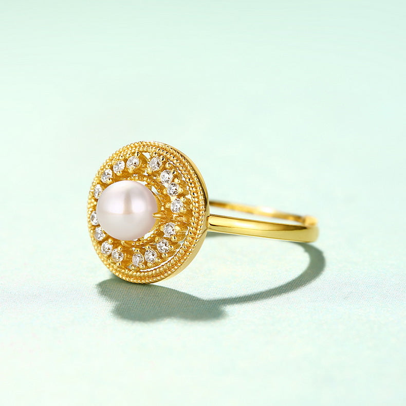 Luxury Vintage Pearl Ring