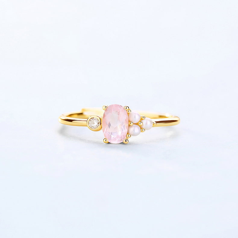 Delicate Pink Pearl Ring