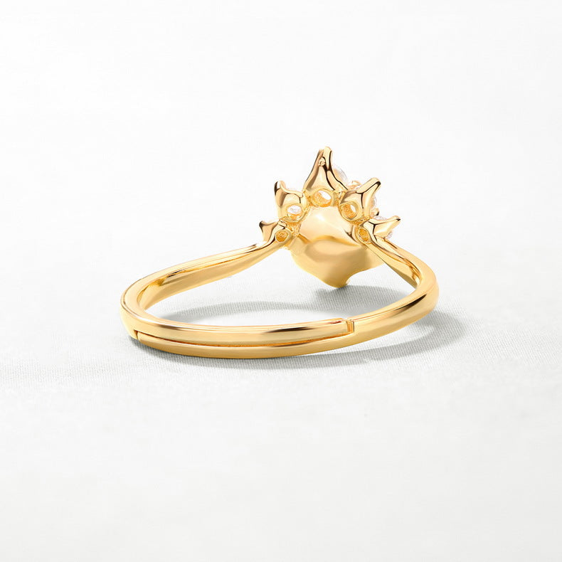 5mm Freshwater Pearl Crown Ring