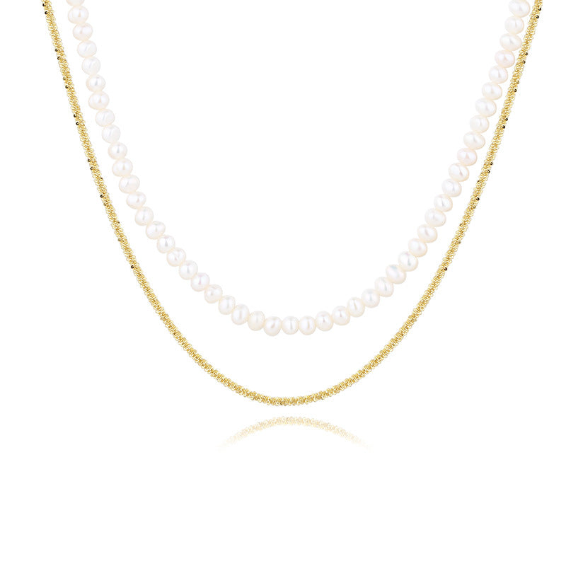2 Layered Pearl Necklace