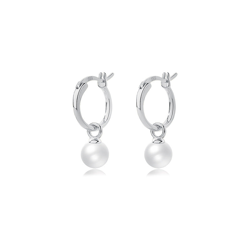 Dangle Pearl Earrings Clip On