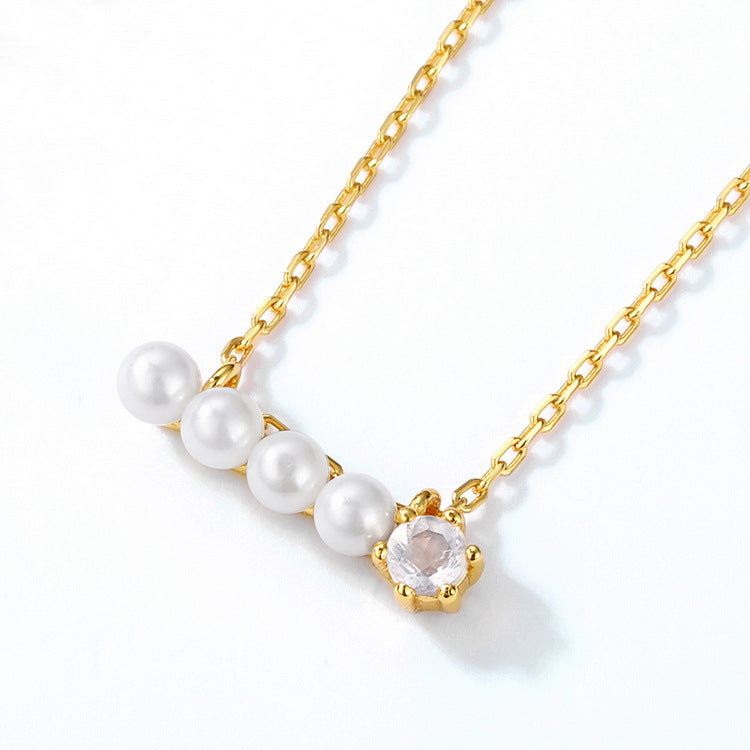 Floating Pearl Pendant Necklace