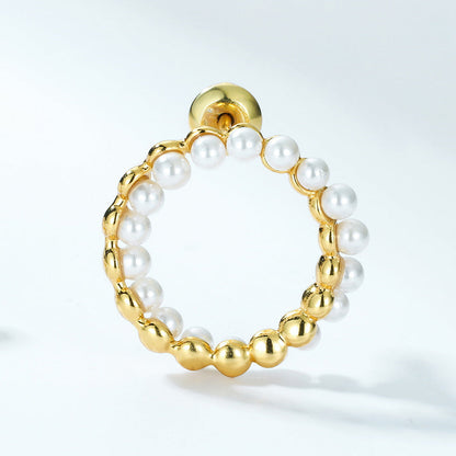 Hoop Earrings With Pearls