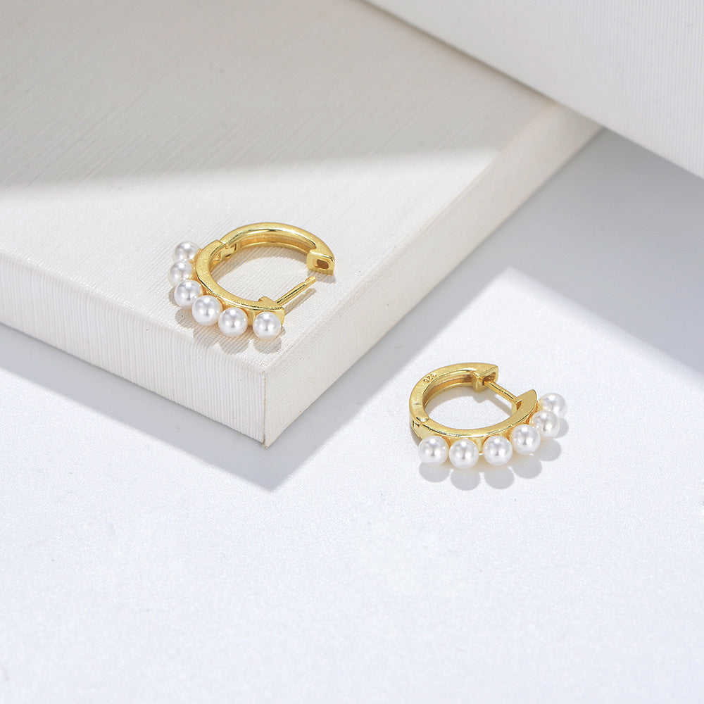 Pearl Earring Hoops 360 Pearl Earrings