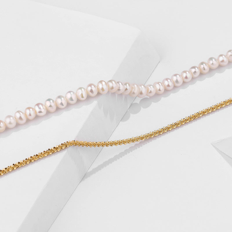 2 Layered Pearl Necklace