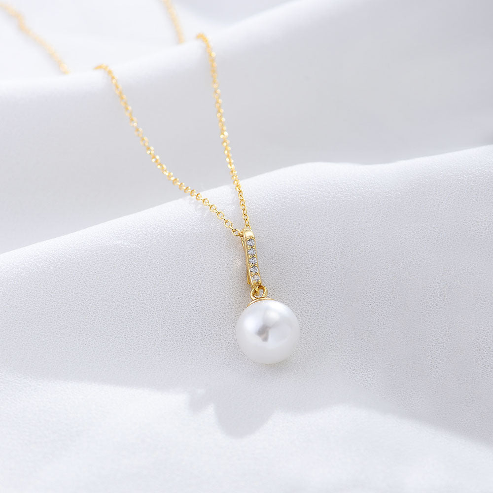 Pearl Pendant Silver Pearl Necklace