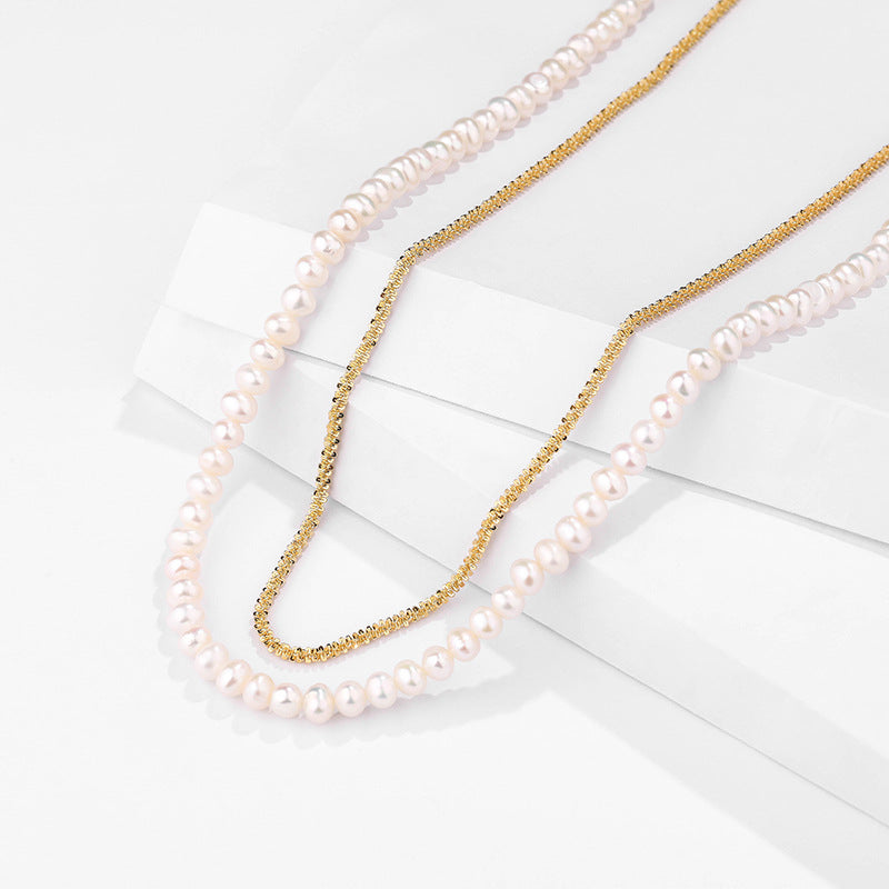 2 Layered Pearl Necklace