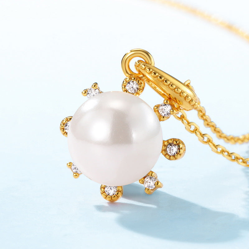 Delicate 8mm Pearl Pendant