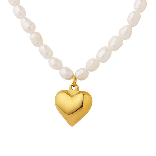 Gold Heart Pendant Necklace