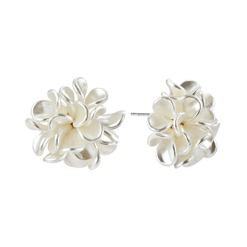 Flower Pearl Petal Earrings