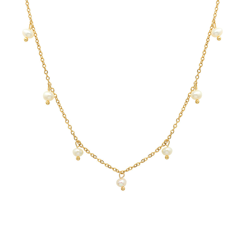 18k Gold Plated Freshwater Pearl Necklace