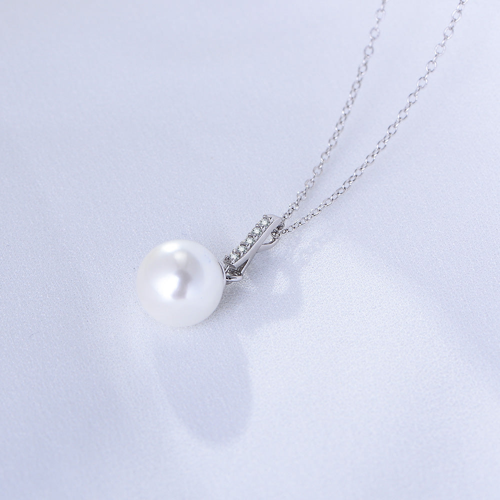 Pearl Pendant Silver Pearl Necklace