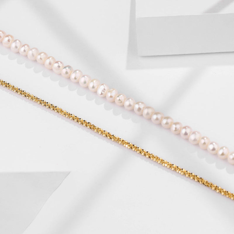 2 Layered Pearl Necklace